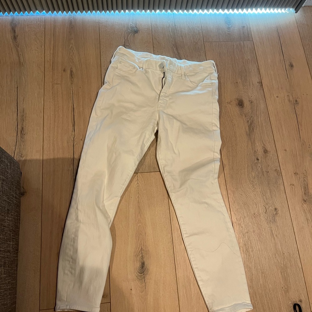 MOTHER White Denim Jeans